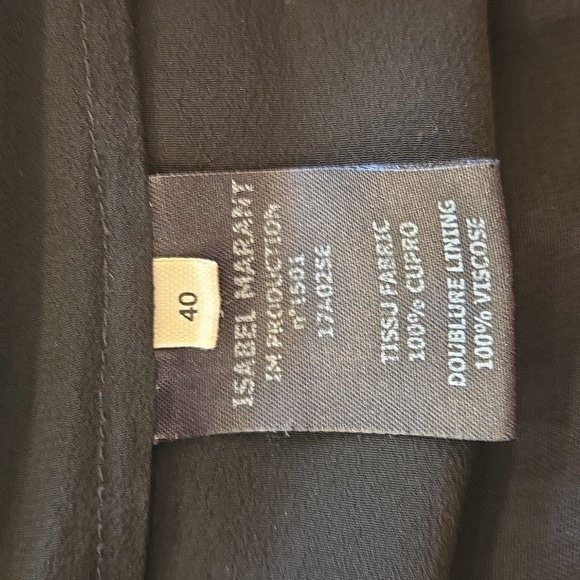 Isabel Marant V Neck Cap Sleeve Midi Black Dress Size 40 - Picture 7 of 8